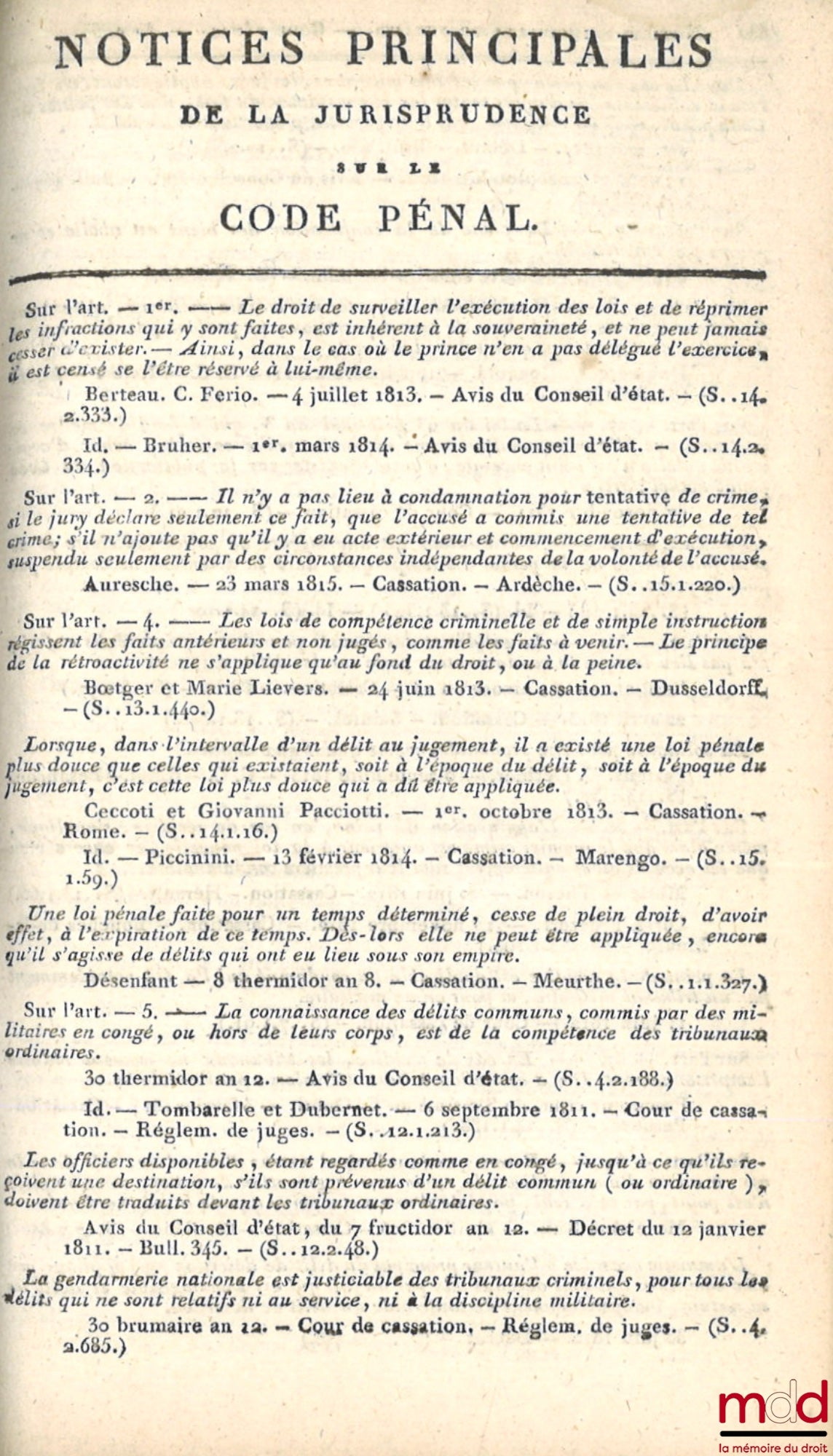 [Code - Council of State], SIREY (Jean-Baptiste) – THE FIVE CODES WITH NOTES AND TREATIES