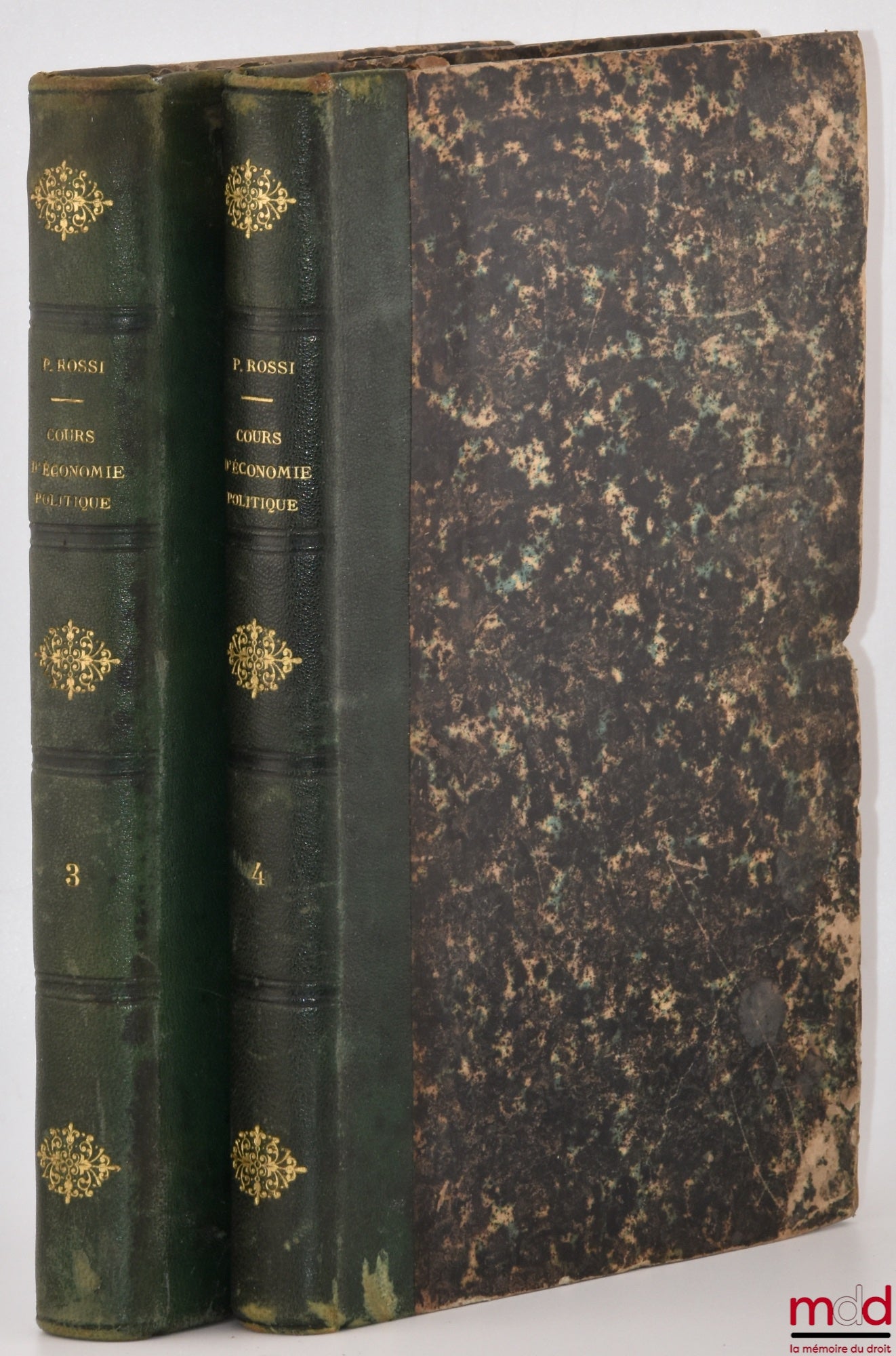 ROSSI (Pellegrino) – COURSE IN POLITICAL ECONOMY, [vols. III and IV only]: Vol. III: On the Distribution of Wealth; Vol. IV: Exposition of the Physical, Moral, and Political Causes that Influence the Production of Wealth; Fragments on Taxation and on the