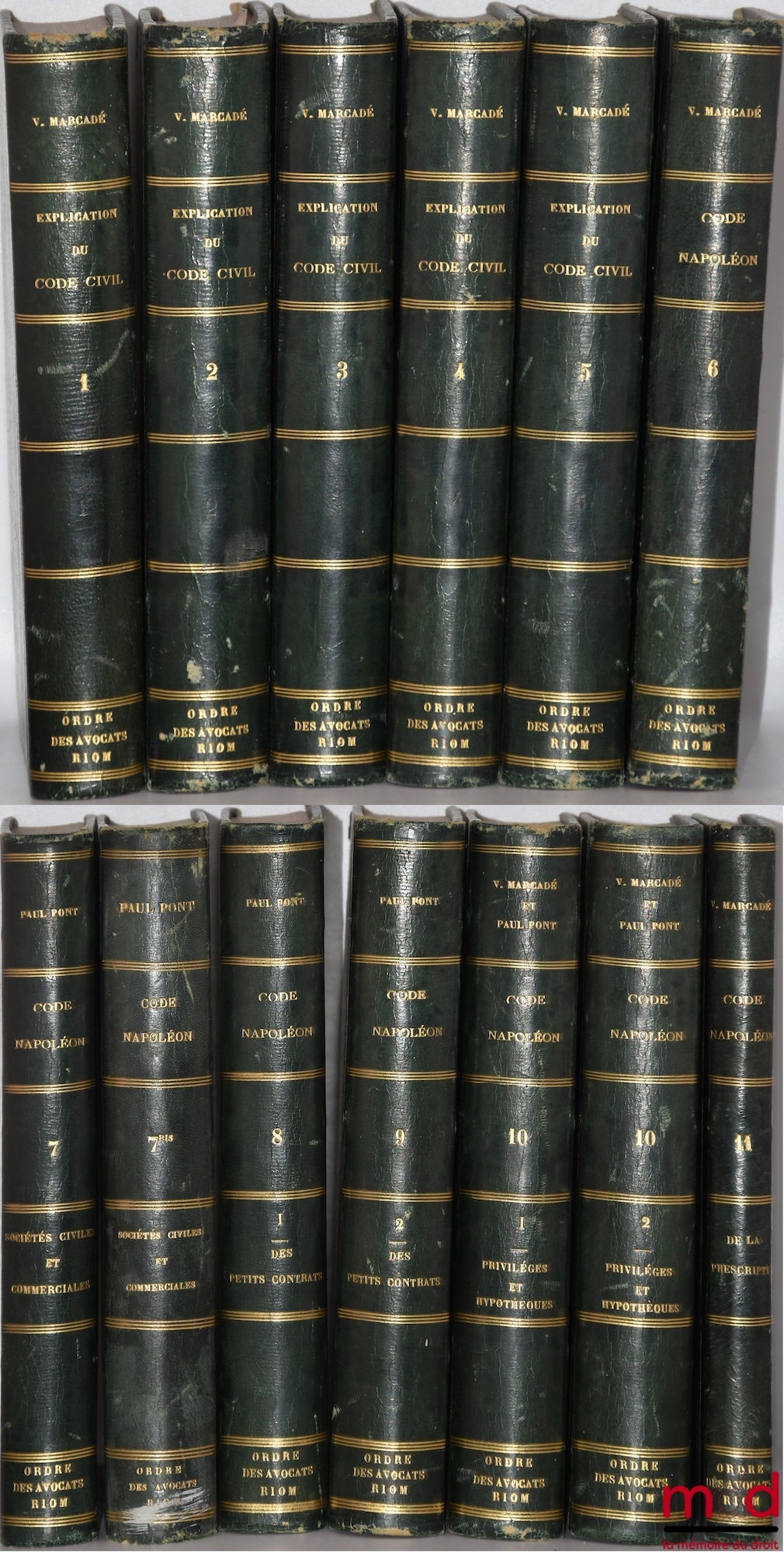 MARCADÉ (Victor-Napoléon) et PONT (Paul) – EXPLICATION THÉORIQUE ET PRATIQUE DU CODE CIVIL CONTENANT L’ANALYSE CRITIQUE DES AUTEURS ET DE LA JURISPRUDENCE ET UN TRAITÉ RÉSUMÉ APRÈS LE COMMENTAIRE DE CHAQUE TITRE, 4e éd. corrigée, augmentée et notablement