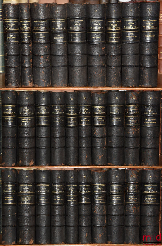 BAUDRY-LACANTINERIE (Gabriel) – TRAITÉ THÉORIQUE ET PRATIQUE DE DROIT CIVIL, 3e éd. : Des personnes, Avec Houques-Fourcade, Chauveau, Chéneaux et Bonnecarrère, (1907-1908), 5 vol. ; Des Biens, Avec Chauveau, (1905), 1 vol. ; Des Successions, Avec Wahl, (1