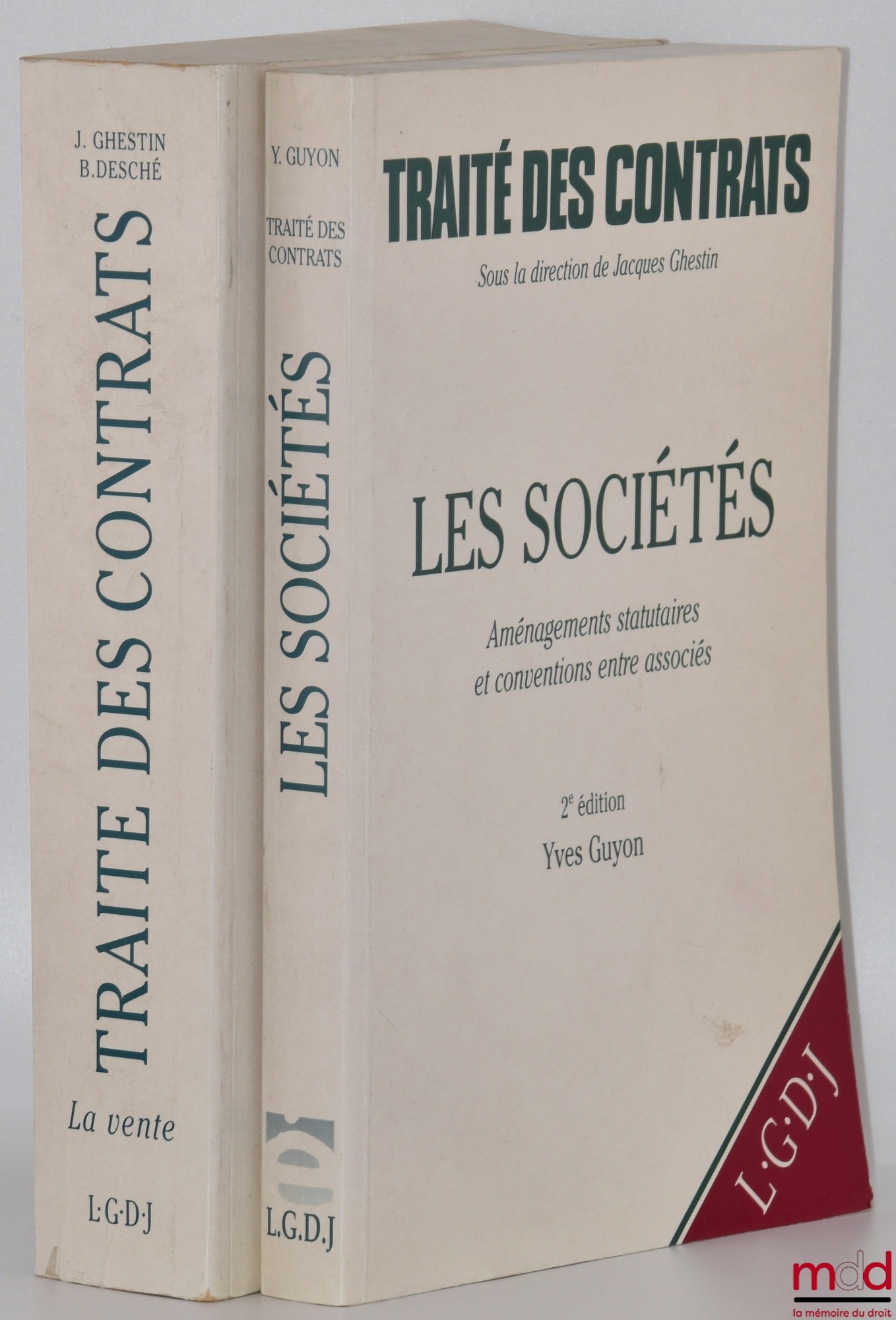 GHESTIN (Jacques), Desché (Bernard), GUYON (Yves), Behar-Touchais (Martine), Virassamy (Georges), LABARTHE (Françoise), NOBLOT (Cyril) – TRAITÉ DES CONTRATS, dir. Jacques Ghestin : - La vente, Jacques Ghestin et Bernard Desché (1990) ; - Les sociétés - Am