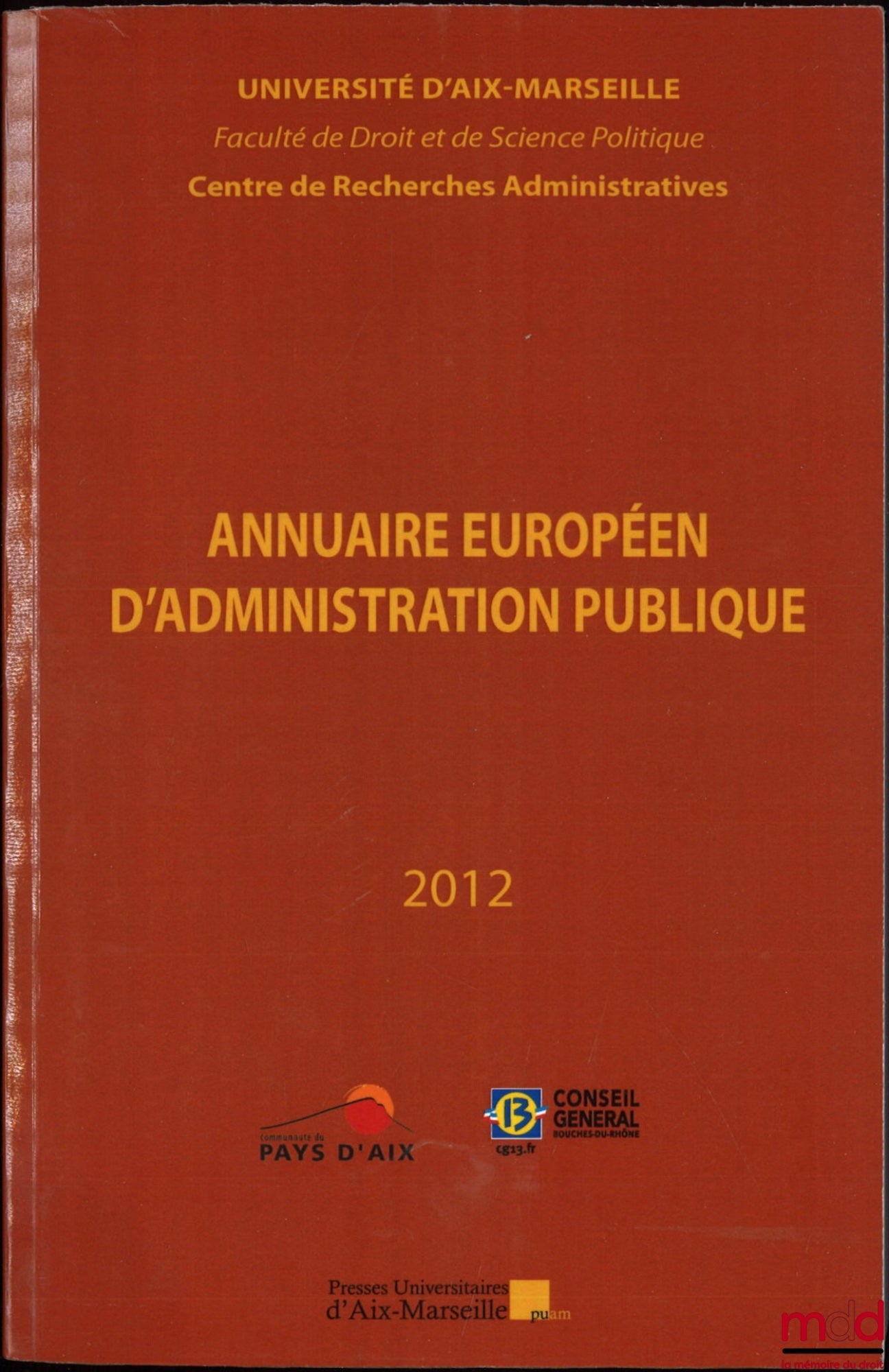[Review] – EUROPEAN YEARBOOK OF PUBLIC ADMINISTRATION, 2012, No. XXXV