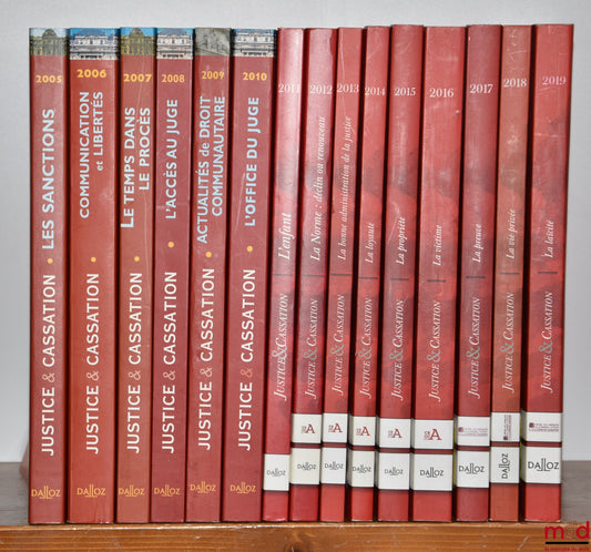 [Revue] – JUSTICE & CASSATION, n° 1 (2005) au n° 15 (2019)