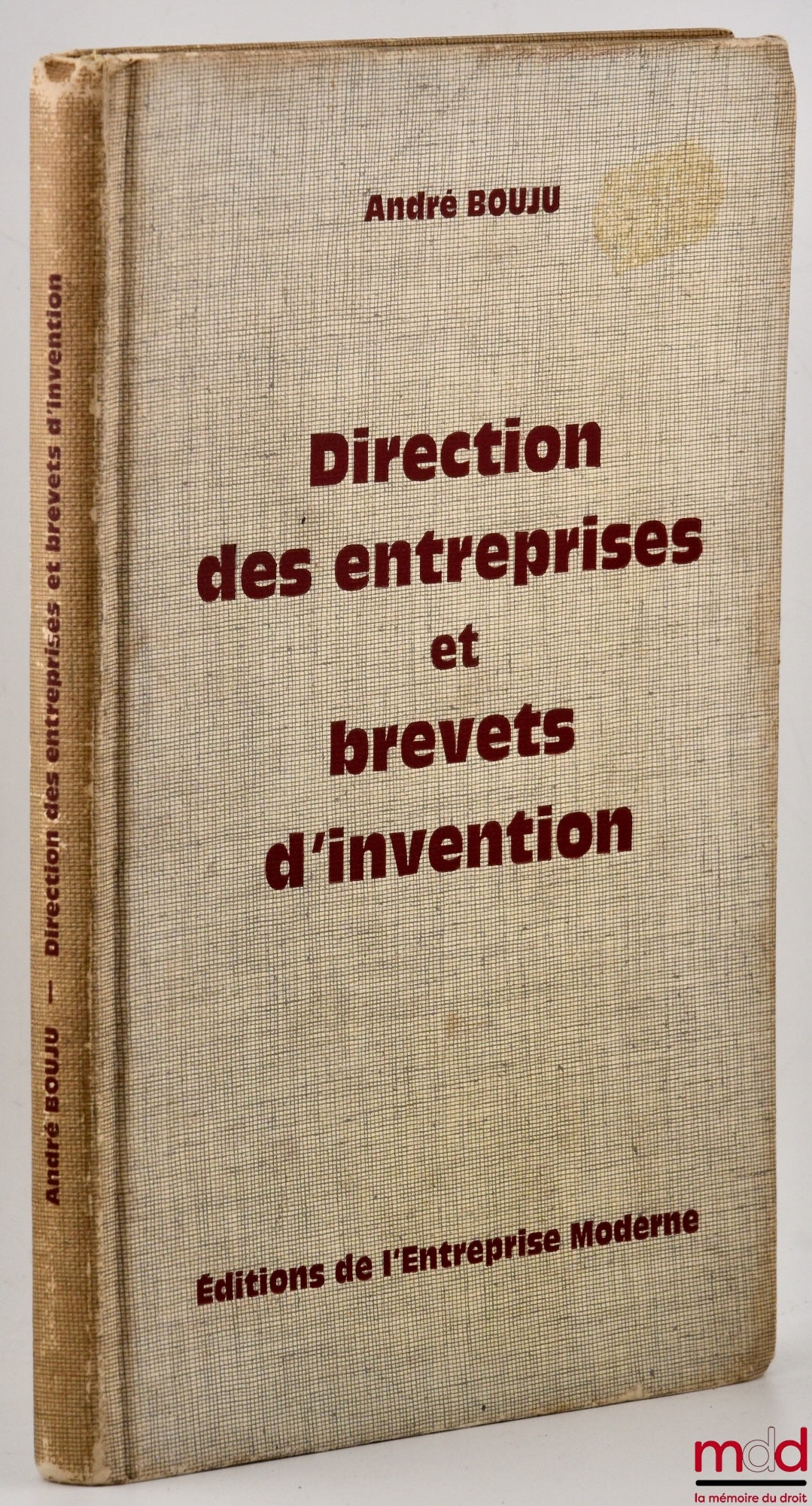 BOUJU (André) – DIRECTION DES ENTREPRISES ET BREVETS D’INVENTION