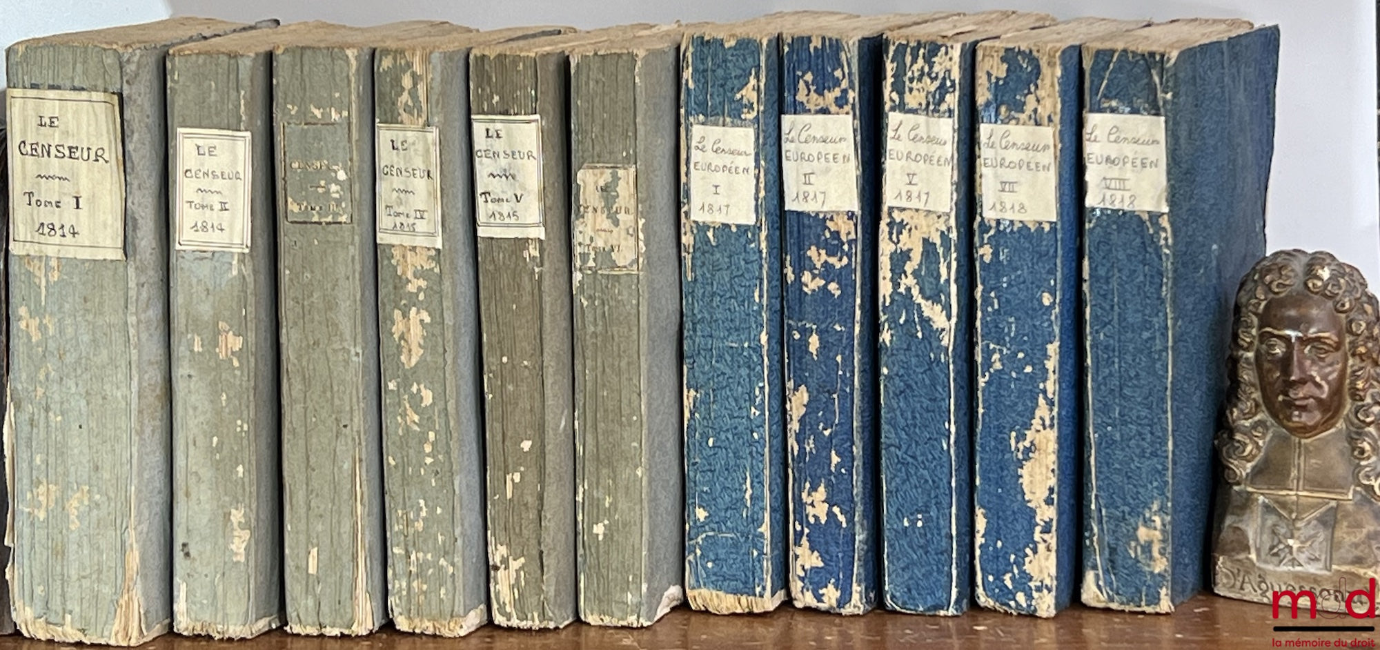 COMTE (Charles) – LE CENSEUR, OU EXAMEN DES ACTES ET DES OUVRAGES QUI TENDENT À DÉTRUIRE OU À CONSOLIDER LA CONSTITUTION DE L’ÉTAT, [t. I à VI], Nouvelle éd., revue et corrigée ; LE CENSEUR EUROPÉEN, Ou examen de diverses questions de droit public, et des