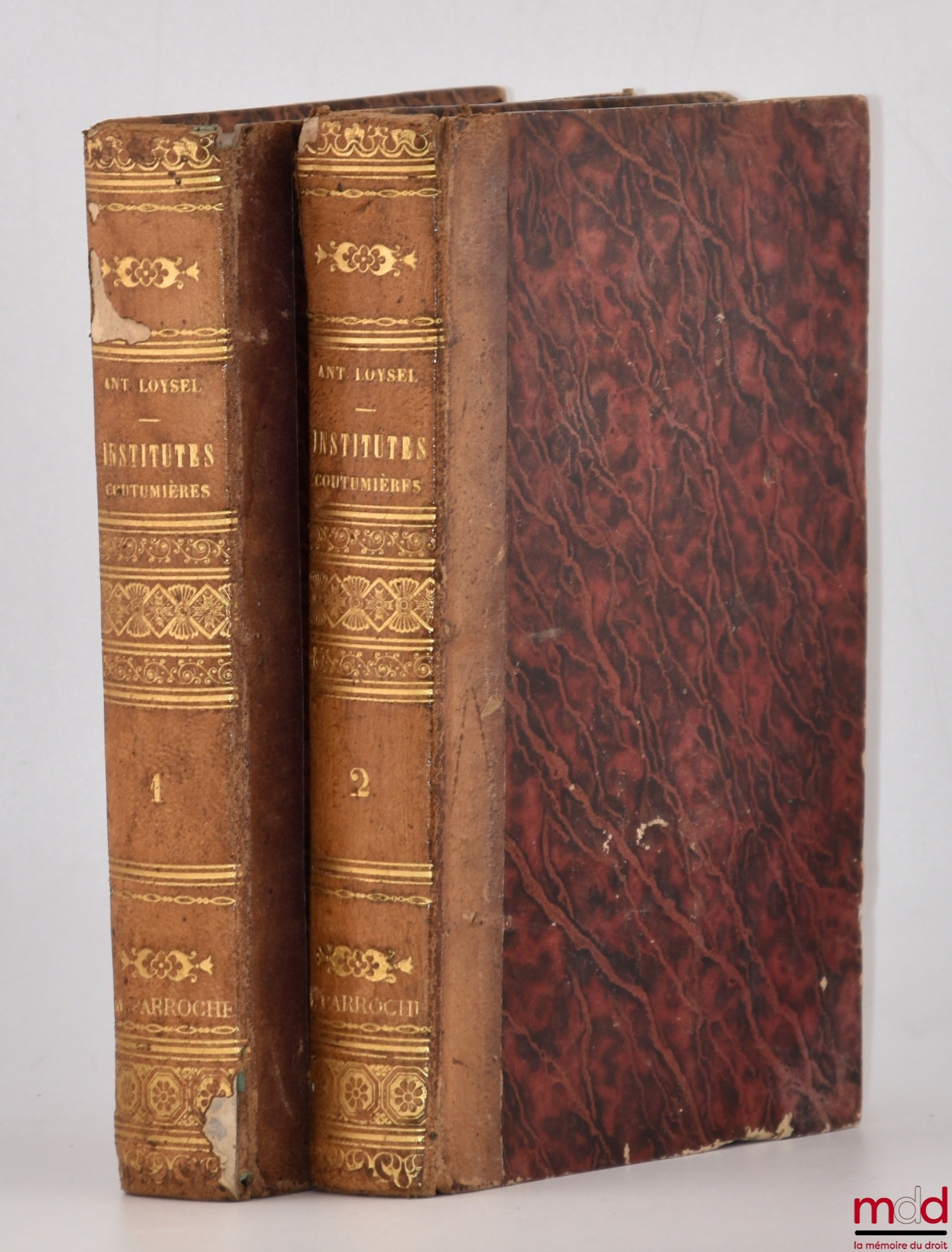 LOISEL (Antoine), LAURIÈRE (Eusèbe de), DUPIN (Eugène), LABOULAYE (Édouard) – INSTITUTES COUTUMIÈRES D’ANTOINE LOYSEL ou MANUEL DE PLUSIEURS ET DIVERSES RÈGLES, SENTENCES ET PROVERBES, TANT ANCIENS QUE MODERNES DU DROIT COUTUMIER ET PLUS ORDINAIRE DE LA F