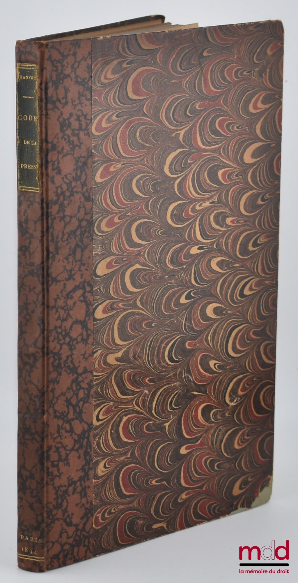 JEANVROT (Victor) – CODE PRATIQUE DE LA PRESSE ET DE L’IMPRIMERIE, Contenant près de 2000 décisions judiciaires avec références aux divers recueils de jurisprudence