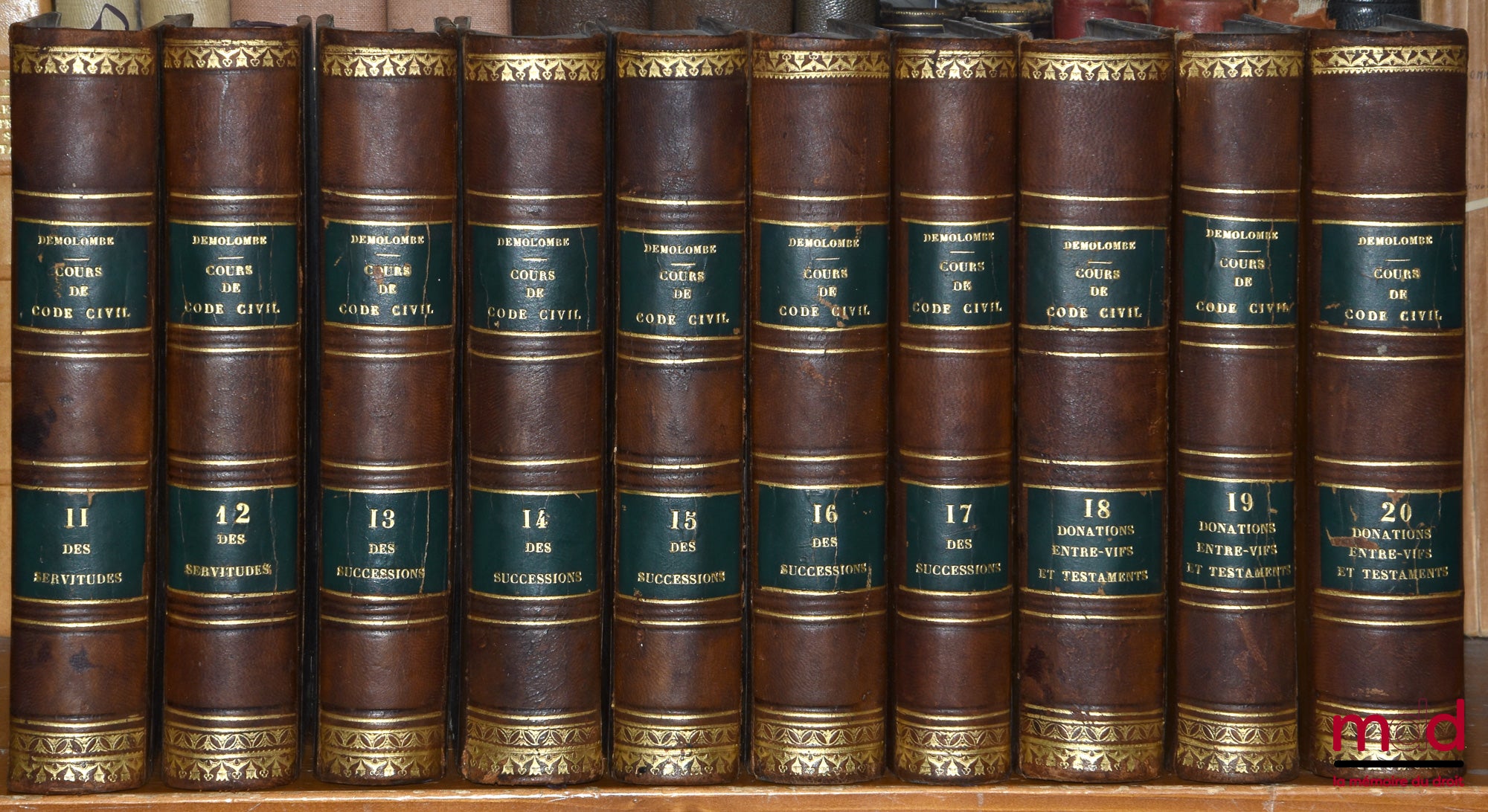 DEMOLOMBE (Charles) & GUILLOUARD (Louis) – COURS DE CODE NAPOLÉON, 1re éd.