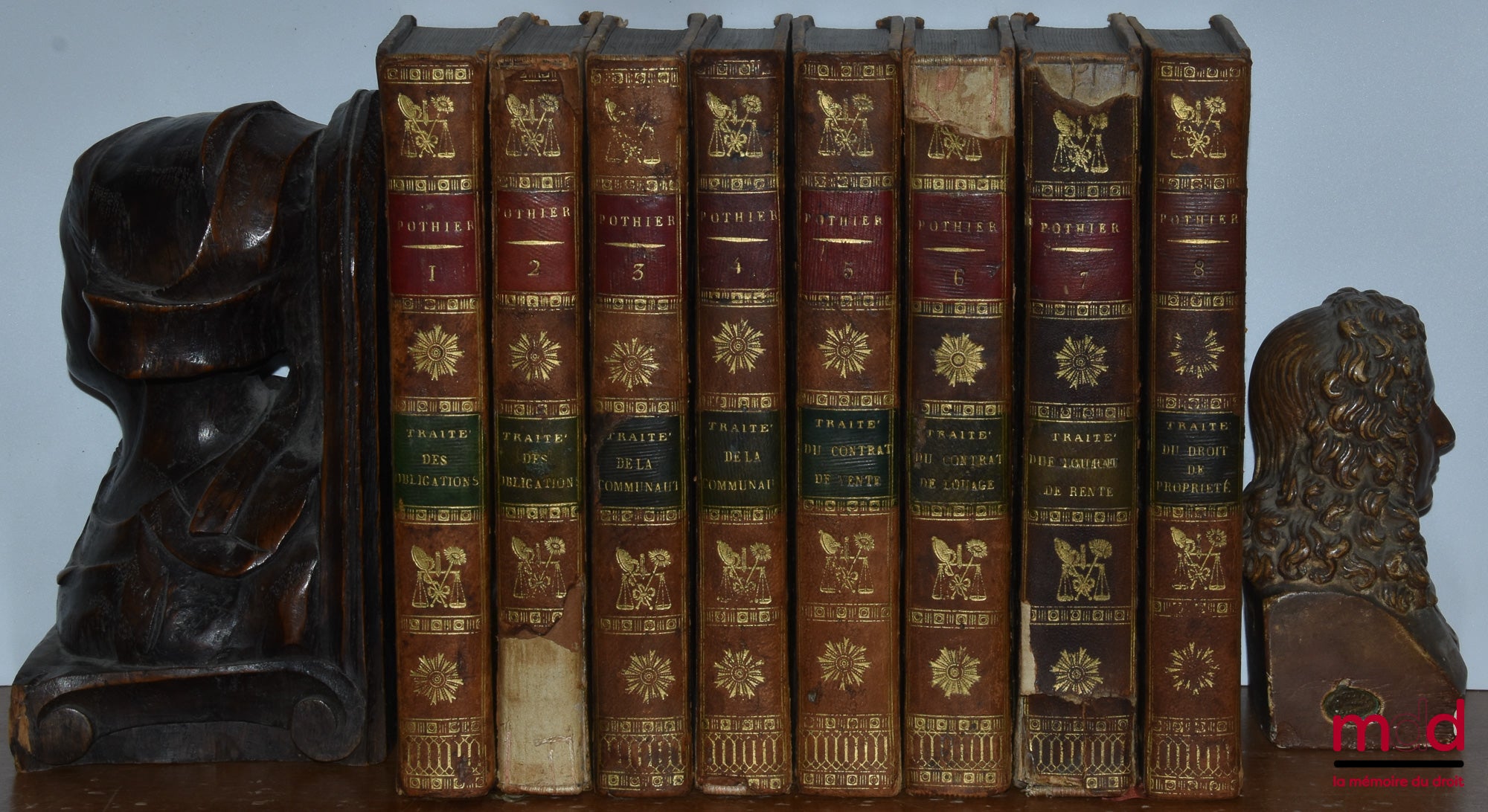 POTHIER (Robert-Joseph) – ŒUVRES COMPLÈTES ET POSTHUMES : t. I & II : Traité des obligations, Nouvelle éd., (1813) ;  t. III & IV : Traité de la communauté auquel on a joint un traité traité de la puissance du mari sur la personne et les biens de sa femme