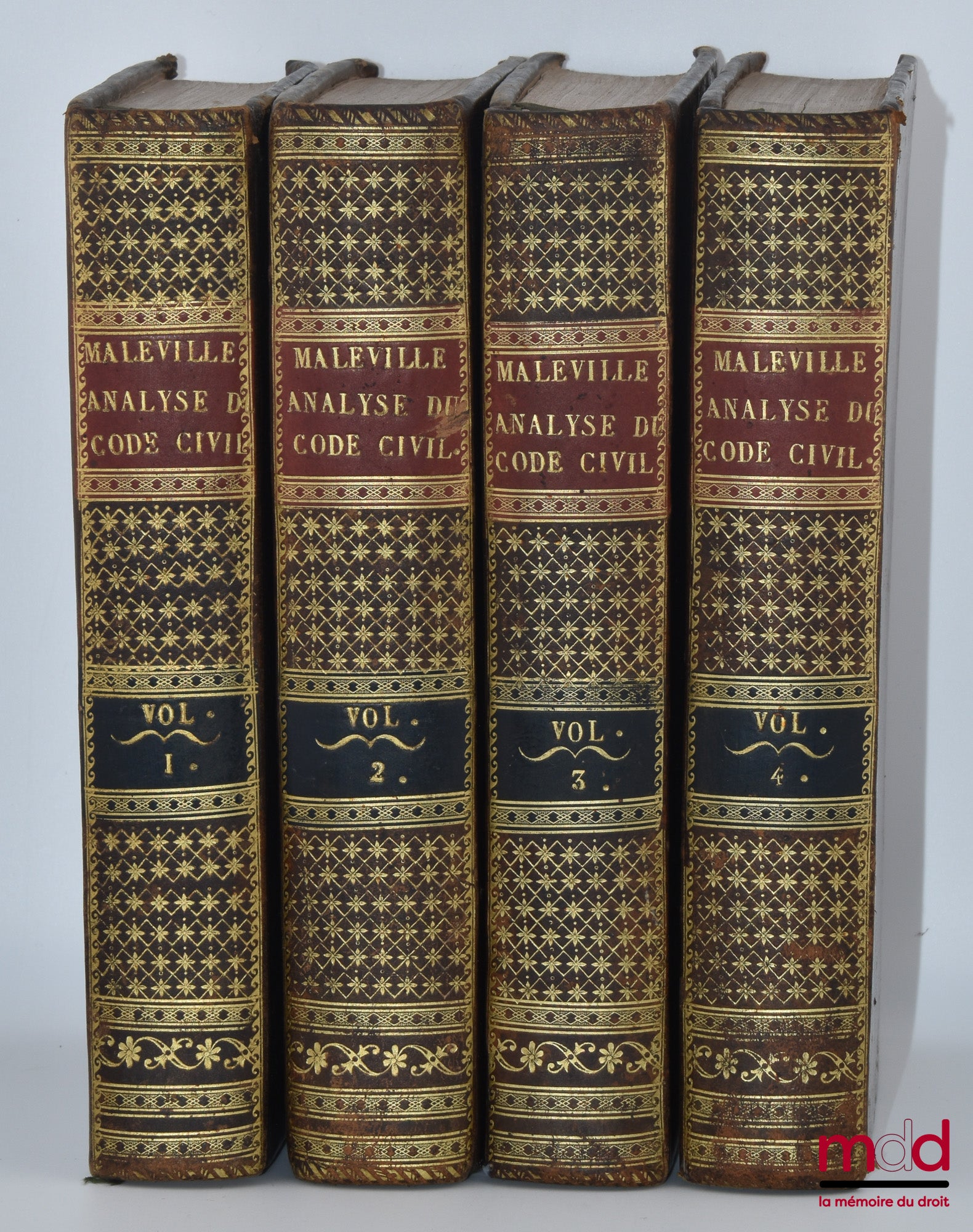 MALEVILLE (Jacques de) – ANALYSE RAISONNÉE DE LA DISCUSSION DU CODE CIVIL AU CONSEIL D’ÉTAT contenant Le texte des Lois ; Le Précis des Observations faites sur chaque Article, et les Motifs de la décision du Conseil ; L’Indication de la Conformité et de l