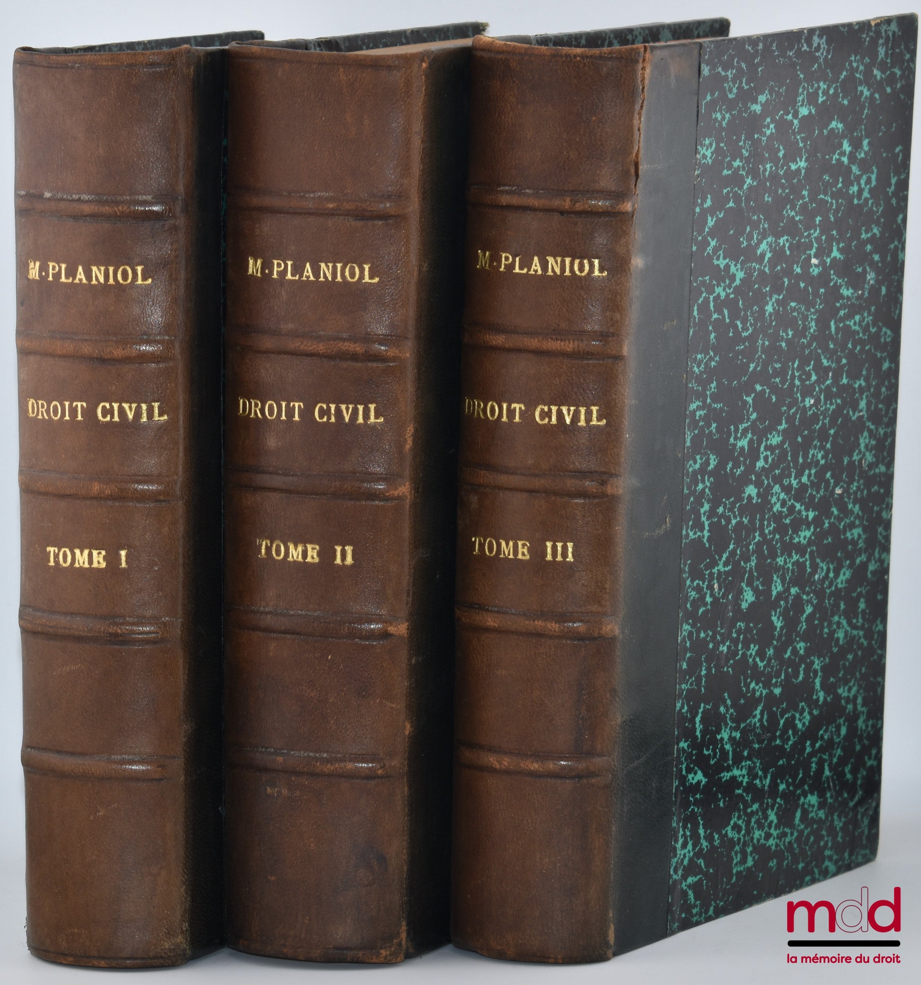 PLANIOL (Marcel) – TRAITÉ ÉLÉMENTAIRE DE DROIT CIVIL conforme au programme officiel des Facultés de Droit, 11e éd. et 10e éd.