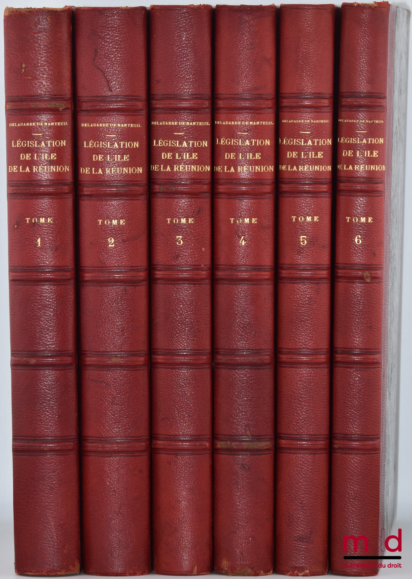 DELABARRE DE NANTEUIL – LÉGISLATION DE L’ÎLE DE LA RÉUNION, Répertoire raisonné des lois, ordonnances royales, ordonnances locales, décrets coloniaux, décrets impériaux, règlements et arrêtés d’un intérêt général, en vigueur dans cette colonie, Seconde éd