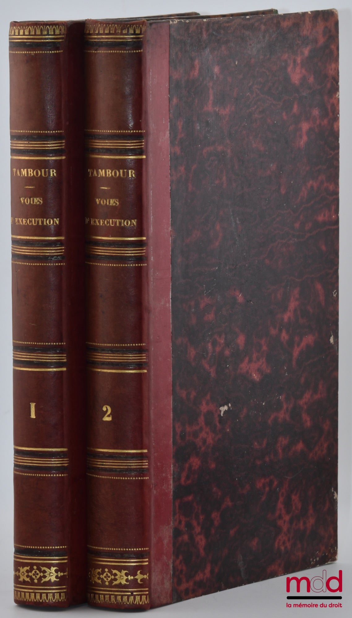 TAMBOUR (Jules) – DES VOIES D’EXÉCUTION SUR LES BIENS DES DÉBITEURS dans le droit romain et dans l’ancien droit français, Avec un appendice sur les EFFETS DE LA SAISIE-ARRÊT dans le droit actuel, Préface de Charles Demangeat