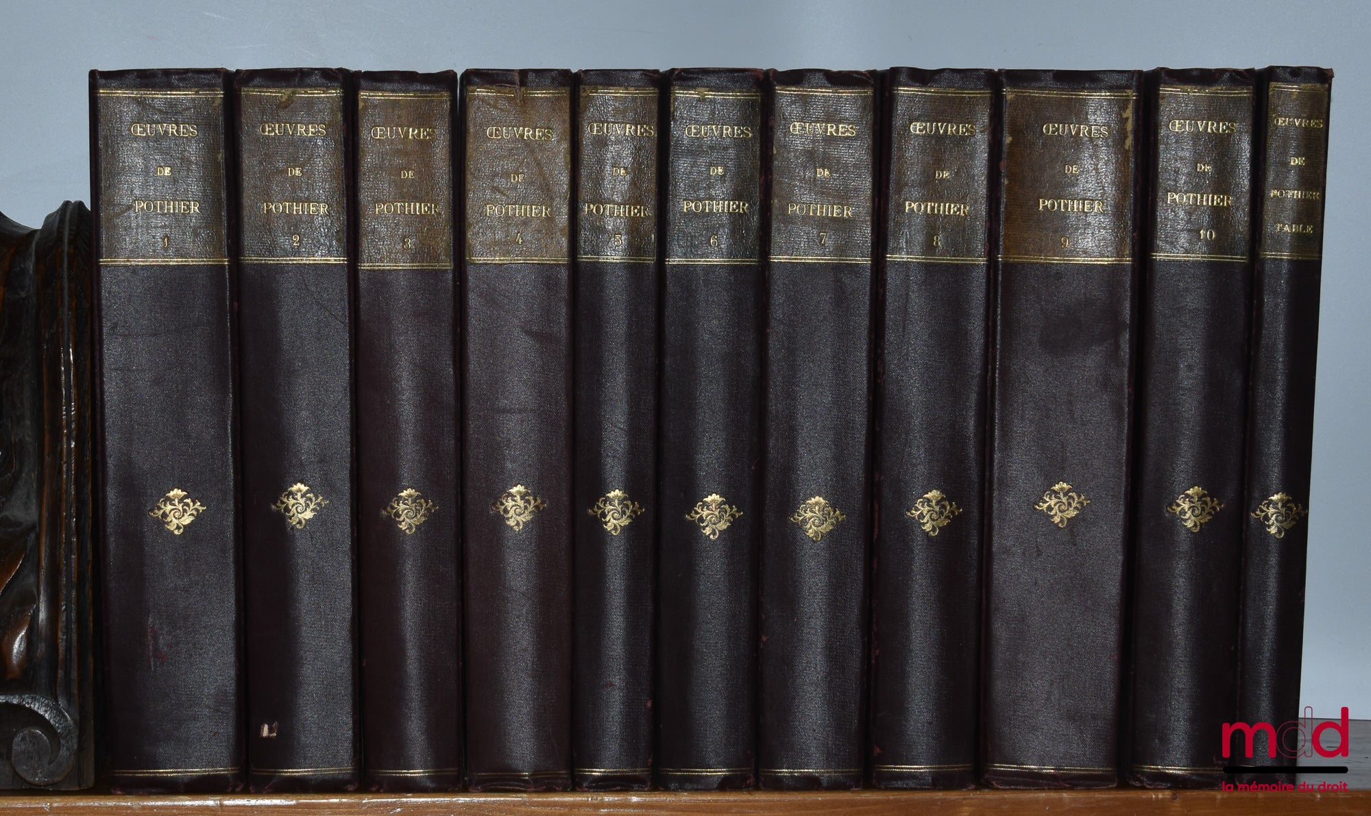 POTHIER (Robert-Joseph) – ŒUVRES DE POTHIER ANNOTÉES ET MISES EN CORRÉLATION AVEC LE CODE CIVIL ET LA LÉGISLATION ACTUELLE PAR M. BUGNET, 2e éd., conforme à la première ; TABLE GÉNÉRALE DES MATIÈRES PAR ORDRE ALPHABÉTIQUE, Suivie d’une table de concordanc