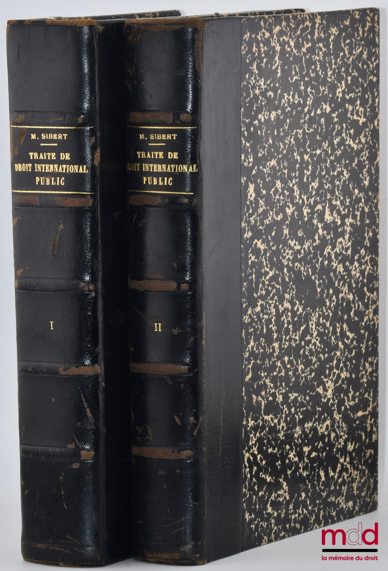 SIBERT (Marcel) – TRAITÉ DE DROIT INTERNATIONAL PUBLIC, LE DROIT DE LA PAIX : t. Premier : Introduction - Les sujets du droit des gens - La sphère d’exercice des compétences étatiques ; t. Deuxième : Les relations pacifiques entre États - Les contestation