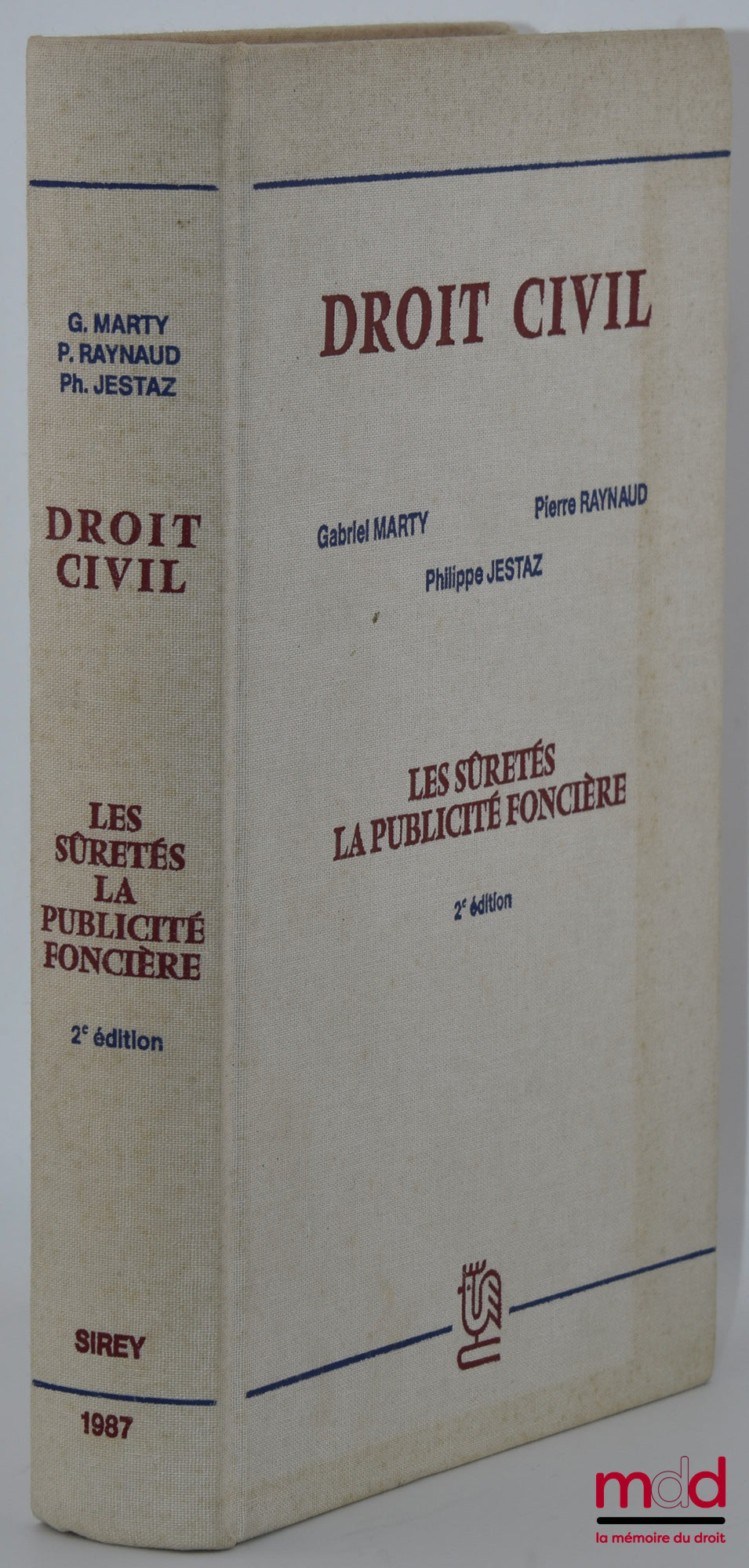 MARTY (Gabriel), RAYNAUD (Pierre), JESTAZ (Philippe) – DROIT CIVIL, Les sûretés, La publicité foncière, 2e éd.