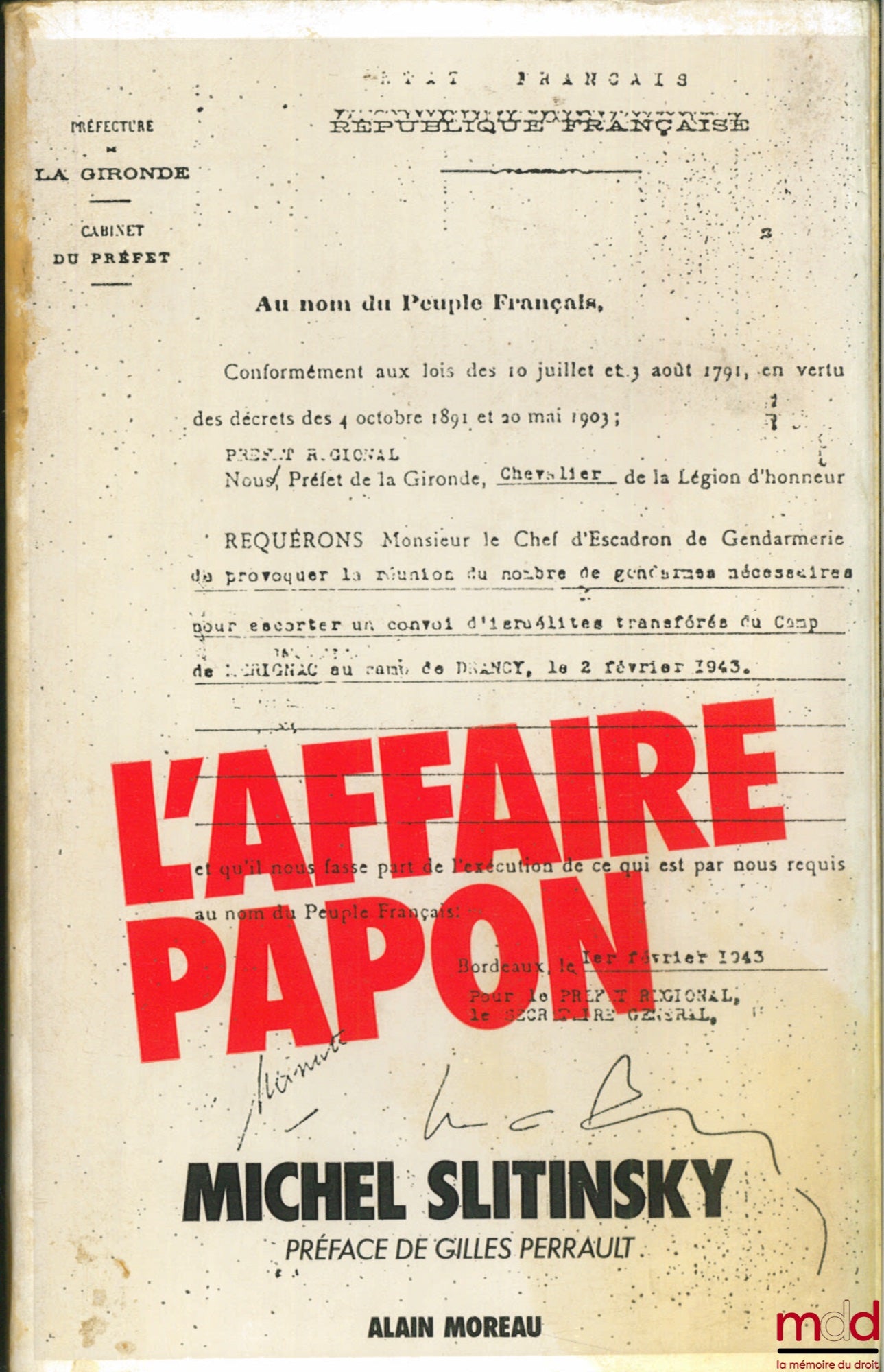 SLITINSKY (Michel) – L’AFFAIRE PAPON