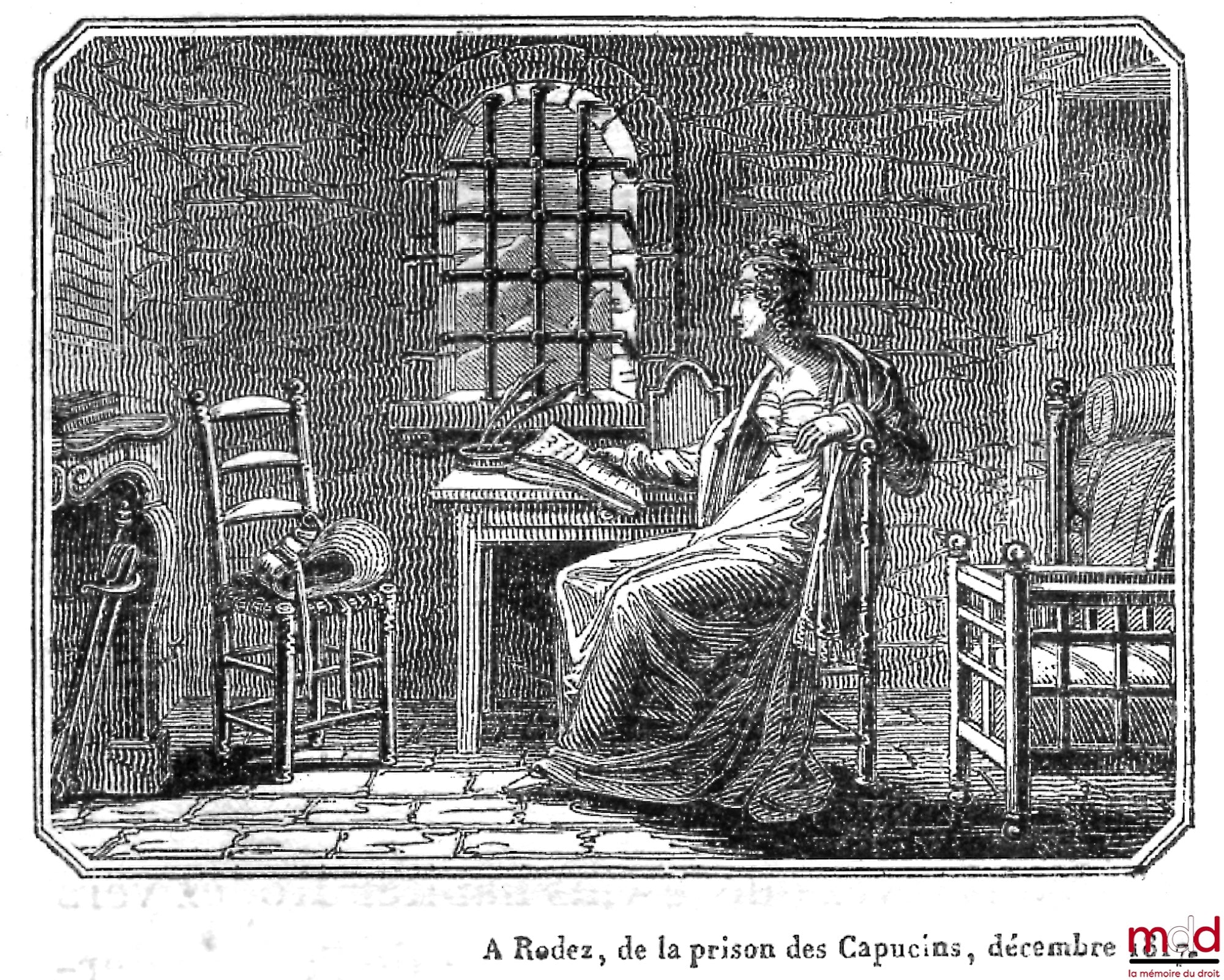 MANSON – MÉMOIRES DE MADAME MANSON, EXPLICATIFS DE SA CONDUITE DANS LE PROCÈS DE L’ASSASSINAT DE M. FUALDÈS ; ÉCRITS PAR ELLE-MÊME ET ADRESSÉS À MADAME ENJALRAN, SA MÈRE, avec portrait, vignettes et fac similé