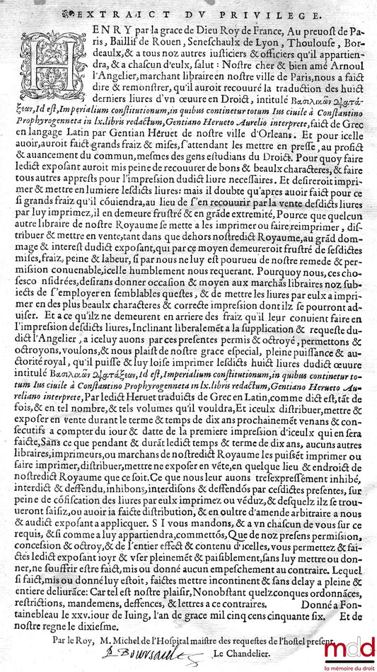 CUJAS (Jacques) - [Code Théodosien] – CODICIS THEODOSIANI LIBR. XVI QUAM EMENDATISSIMI, ADIECTIS QUAS CERTIS LOCIS FECERAT ANIANI INTERPRETATIONIBUS, Ex his libris nunc primum integri prodeunt VI, VII, VIII, XVI. Valentiniani, maioriani ; Severi, Libri V.